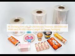 PE収縮フィルム 厚さ30～200ミクロン、幅100～2000mm、長さ30～1000メートル、安全な梱包用