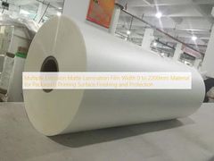 多層押し出しマットラミネートフィルム 幅0～2200mm 包装印刷用表面仕上げおよび保護材料